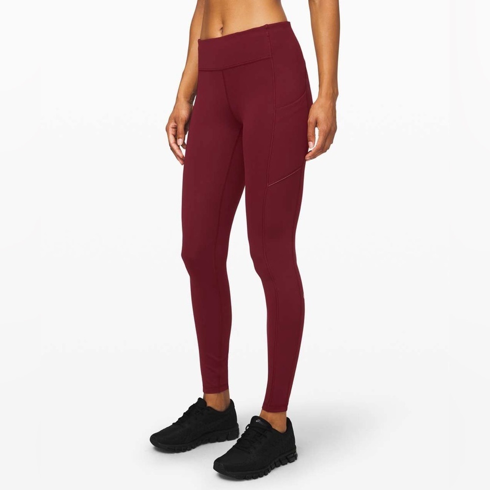 Lululemon Speed Up Tight *Full-On Luxtreme Deep Rouge size 6